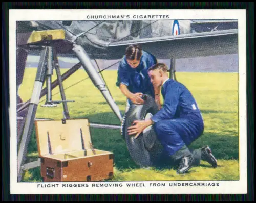 14x Serie Churchman’s Cigarettes The R.A.F. at Work 1939 Royal Air Force England