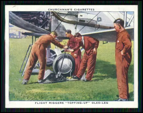 14x Serie Churchman’s Cigarettes The R.A.F. at Work 1939 Royal Air Force England