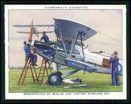 14x Serie Churchman’s Cigarettes The R.A.F. at Work 1939 Royal Air Force England