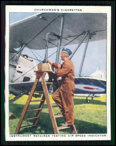 13x Serie Churchman’s Cigarettes The R.A.F. at Work 1939 Royal Air Force England