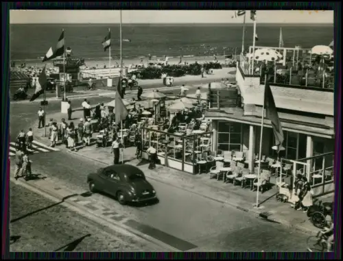 19x Foto - Scheveningen Den Haag Strand Badegäste Stadtansicht Holland - 1950er