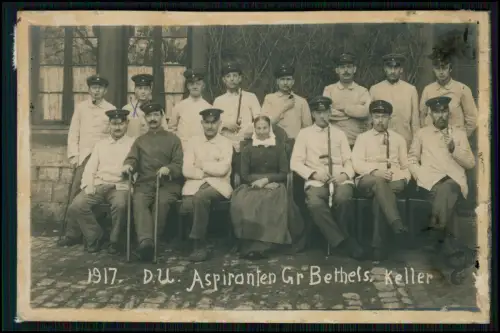 2x AK Bielefeld Bethel 1917 WK Lazarett Gruppe mit Krankenschwestern u. Soldaten