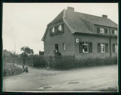 8x Foto Dorf Haus mit emailliertes Schild - Landjägerei 1936 Gendarmerie Polizei