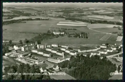 2x Foto AK - Ansichtskarte Postkarte Waldbröl im Oberbergischen Luftbild Cekade