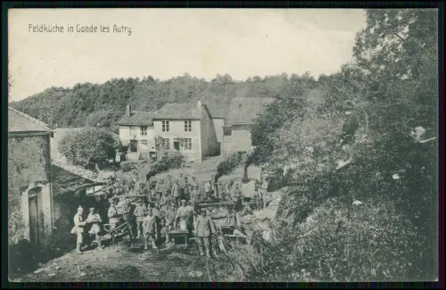 AK 1. WK - Gonde les Autry Feldküche deutsche Soldaten - 1916 Feldpost gelaufen