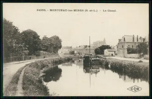 3x AK 1.WK - Montceau-les-Mines Kanal u.a.- Frankreich Bourgogne Saône-et-Loire