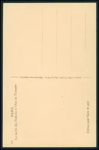 12x AK - Originale Motiv Frankreich Paris 1. Weltkrieg Feldpostkarten 1914-1918