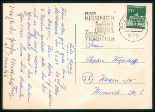 AK  Humorvoll junge Frau in einem rosa leicht transparenten Nachthemd Pantoffeln