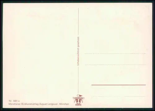 AK Bayern Alpen Humorkarte - Besetzt Tracht Männer Leiter Fenster Nacht Szene