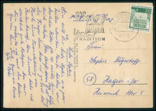 AK Humor-Karte - Karikatur Mann schrubbt nackte Frau Rücken – Kurort Satire