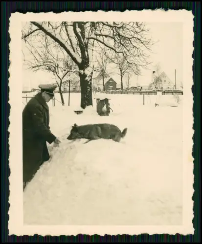 8x Foto - Ansichten Soldat vor Einberufung 1939 in Schlesien Polen zu Hause