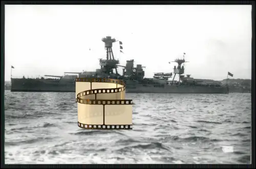 Foto 14x9cm - USS Arkansas (BB-33) - Schlachtschiff mit Katapulte Bordflugzeuge