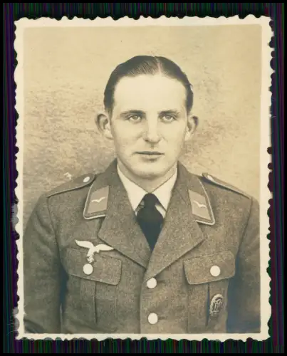 4x Foto - Portrait Soldat Luftwaffe - Atelier Pohle - Königsberg Ostpreußen 1941