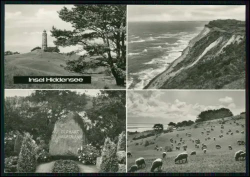 5x AK - Hiddensee Ostsee Insel - Kloster Vitte Neuendorf Leuchtturm Dornbusch...