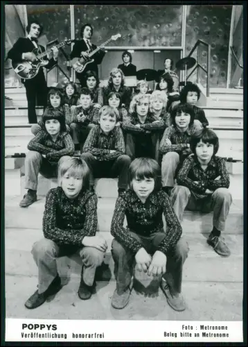 Les Poppys  Original Metronome Pressefoto 1971 Kinderchor Pop Frankreich 18x13cm