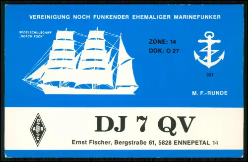 8x QSL-Karte Bestätigungskarte im Amateurfunk für den erfolgreichen Funkkontakt