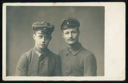 4x Foto AK 1. WK - Soldaten an der Front im Einsatz - Portrait u. andere 1914-18