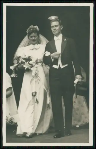 15x Foto und Foto AK - Schöne Hochzeit Tolle Fotos - Bremen um 1950 Kirche u.a.