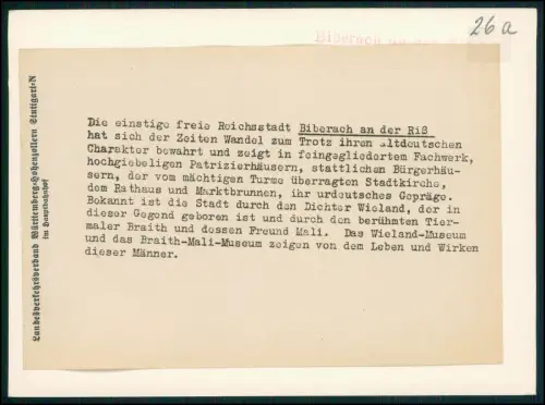 Foto 18x13 - Biberach an der Riß - Stadtpanorama mit Weisser Turm und Gigelturm