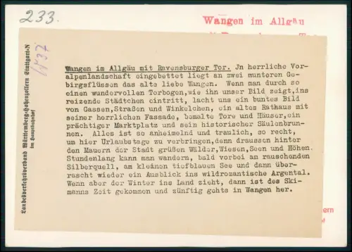 Foto 18x13 - Wangen im Allgäu Ravensburger Tor historisches Stadtmotiv Uhrturm