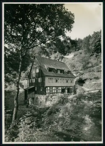 Foto 18x13 - Welzheim Klingenmühle - Schwäbischer Wald Fachwerk Idylle Bachlauf