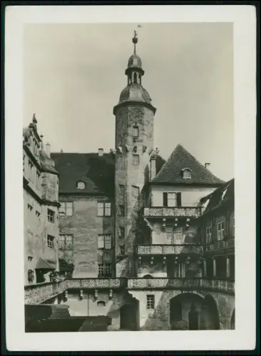 Foto 18x13 - Langenburg Hohenlohe Innenhof des Schlosses steinerner Architektur