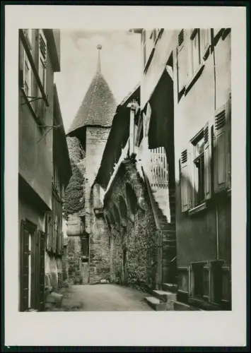 Foto 18x13 - Reutlingen Altstadt Gasse - Wehrturm  Stadtmauer  Treppenaufgang
