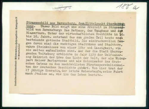 Foto 18x13 - Ravensburg Rathaus Waaghaus Blaserturm Altstadt Straße Oberschwaben