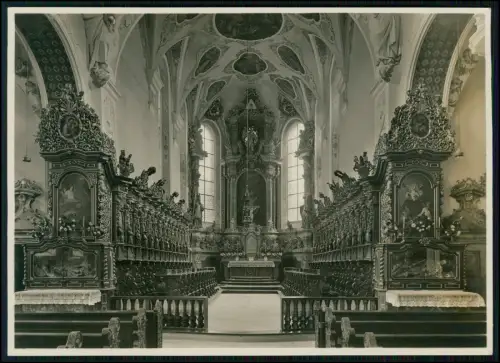 Foto 18x13  Schussenried Klosterkirche Barock Innenraum Chorraum Prälatenkloster