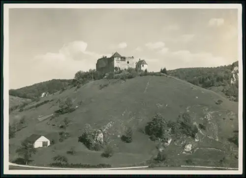 Foto 18x13 - Niedergundelfingen Lautertal Schwäbische Alb Blick Burgruine Hügel