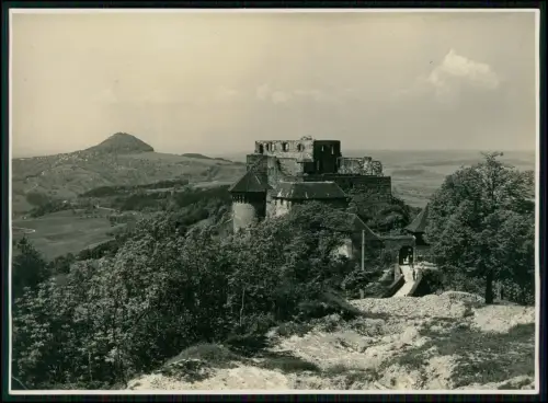Foto 18x13 - Hohenrechberg Burgruine - Schwäbisch Gmünd Blick Berg Hohenstaufen