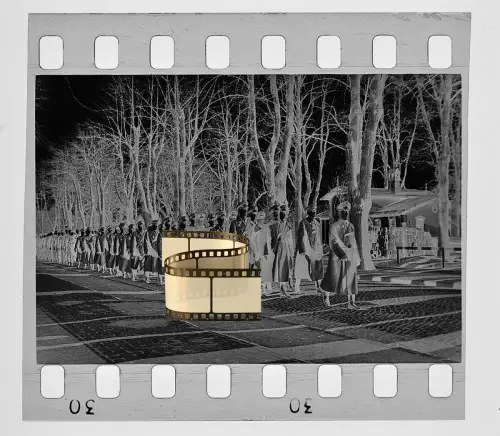 Original Negativ 4x3,5cm - Lübeck Holstein - Soldaten