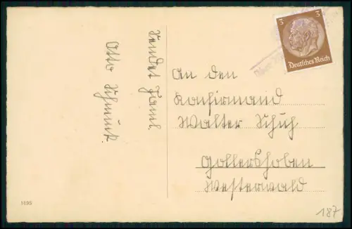 Foto AK Glückwunsch Konfirmation Konfirmand - Landpoststempel Westerwald 1934-36
