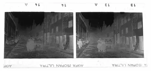 5x Original Negativ 4x3,5cm - Wehrmacht Soldaten - Kriegszerstörung Frankreich