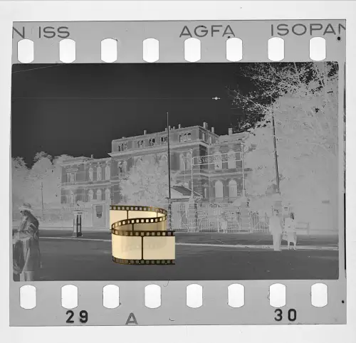 Original Negativ 4x3,5cm - Frankfurt am Main - Tiergarten Zoo Eingang 1936