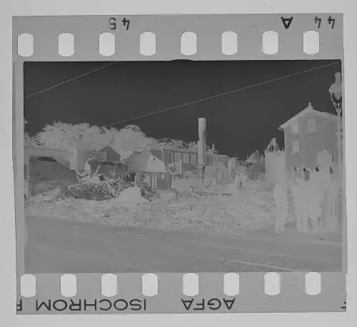 8x Original Negativ 4x3,5cm - Frankfurt am Main - Kriegszerstörung uvm. bis 1945