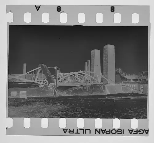 8x Original Negativ 4x3,5cm - Frankfurt am Main - Kriegszerstörung uvm. bis 1945