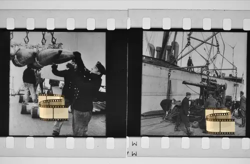 4x Original Dia 4x3cm - Marine Soldaten der deutschen Kriegsmarine im Einsatz