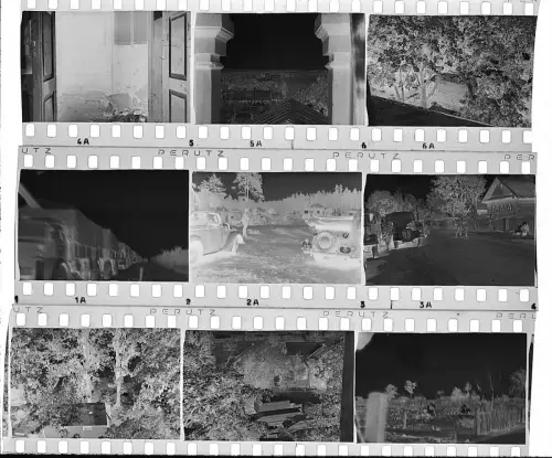 9x Original Negativ - 4x3,5cm - Wehrmacht Soldaten - Einsatz Ostfront Fahrzeuge