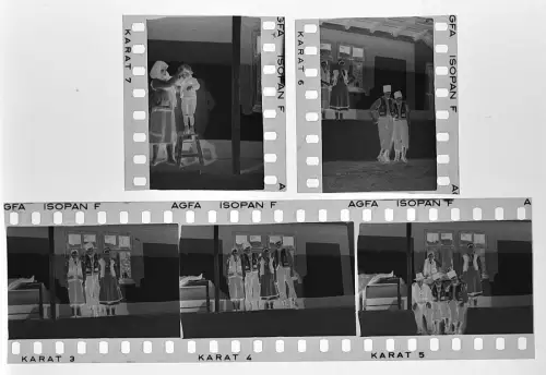 5x Original Negativ - 4x3,5cm - Wehrmacht Soldaten - Ostfront Bauern Tracht ...