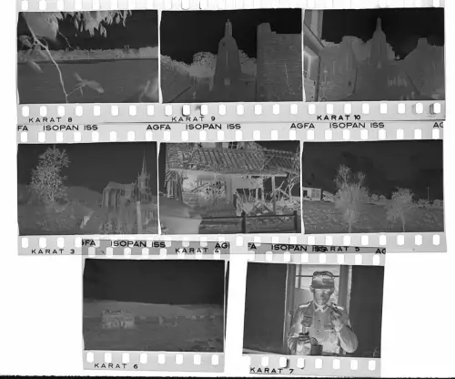 8x Original Negativ - 4x3,5cm - Wehrmacht Soldaten - Westfront Verdun u. andere