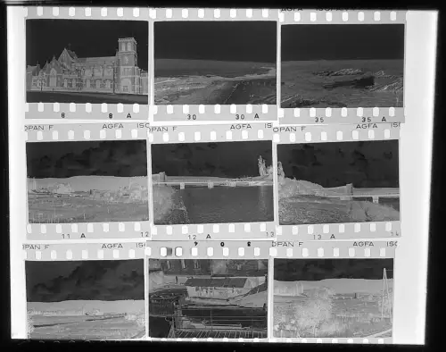 12x Original Negativ - 4x3,5cm - Wehrmacht Soldaten Vormarsch Einsatz Brücke u.a