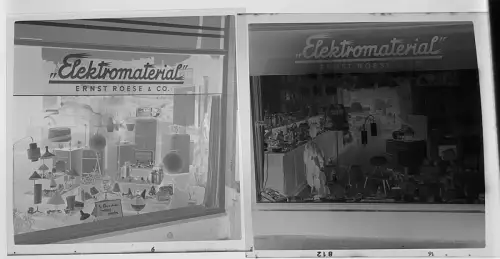 3x Dia Bremen Straße auf den Häfen Elektromaterial Ernst Roese Schaufenster 1958