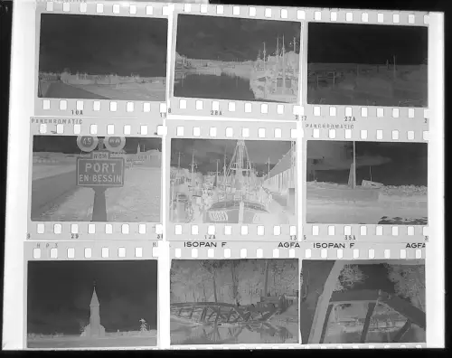 9x Original Negativ - 4x3,5cm - Wehrmacht Soldaten - Normandie Küste Frankreich