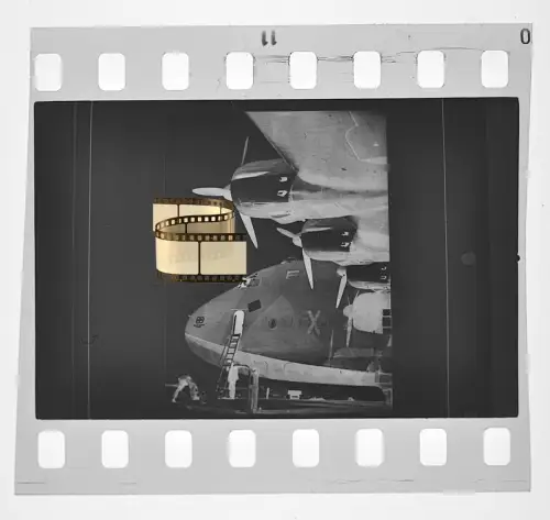 Negativ 4x3,5cm - Flugzeug - Blohm & Voss BV 238 - Flugboot