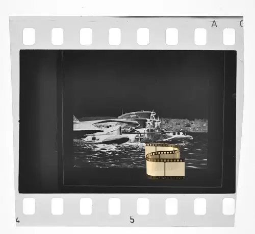 Negativ 4x3,5cm - Flugzeug - Blohm & Voss BV 138 Seefernaufklärer - Flugboot