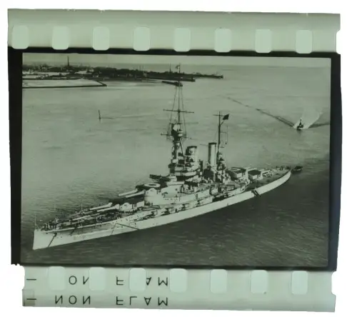 Orig. Dia 4x3,5cm - SMS Bayern o. Baden - Großlinienschiff Kaiserliche Marine