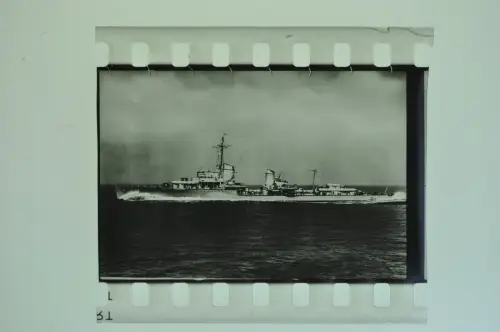 Orig. Dia 4x3,5cm - Zerstörer der deutschen Kriegsmarine Kriegsschiff