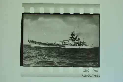 Orig. Dia 4x3,5cm - Schlachtschiff deutsche Kriegsmarine Kriegsschiff