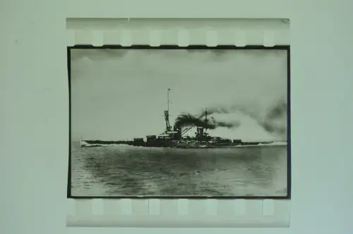 Orig. Dia 4x3,5cm Kriegsschiff SMS Hindenburg Schlachtkreuzer Kaiserliche Marine